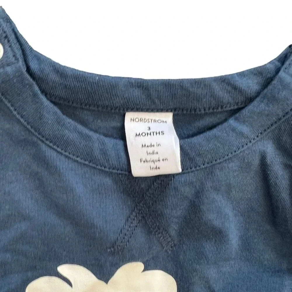 Nordstrom Navy Whale Print Muscle Shirt Set 3 months